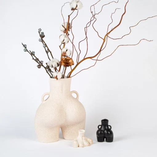Vase Poignees D'Amour (Beige Mouchete)